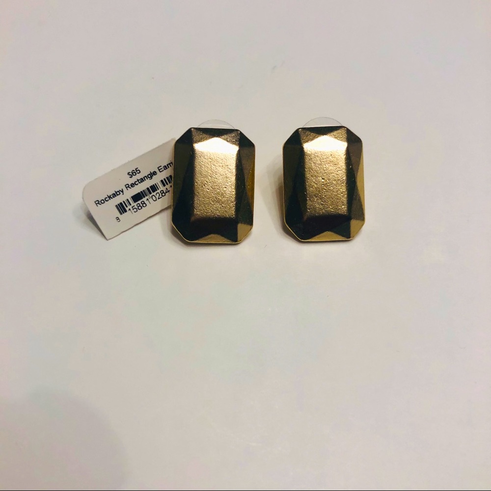 STEPHANIE KANTIS ROCKABY RECTANGLE EARRINGS Gold